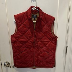 J Crew size small red quilted vest